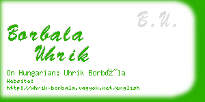 borbala uhrik business card